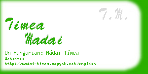 timea madai business card