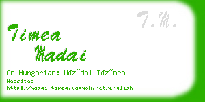 timea madai business card